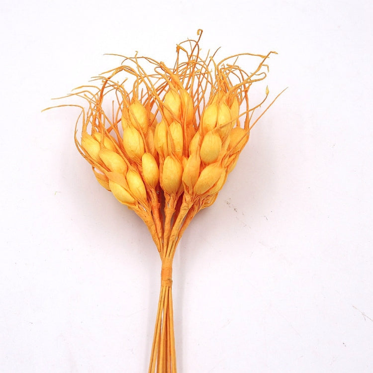 5 PCS Artificial Flower Mini Foam Autumn Wheat  Bouquet for Wedding Decoration Wreath Fake Flowers