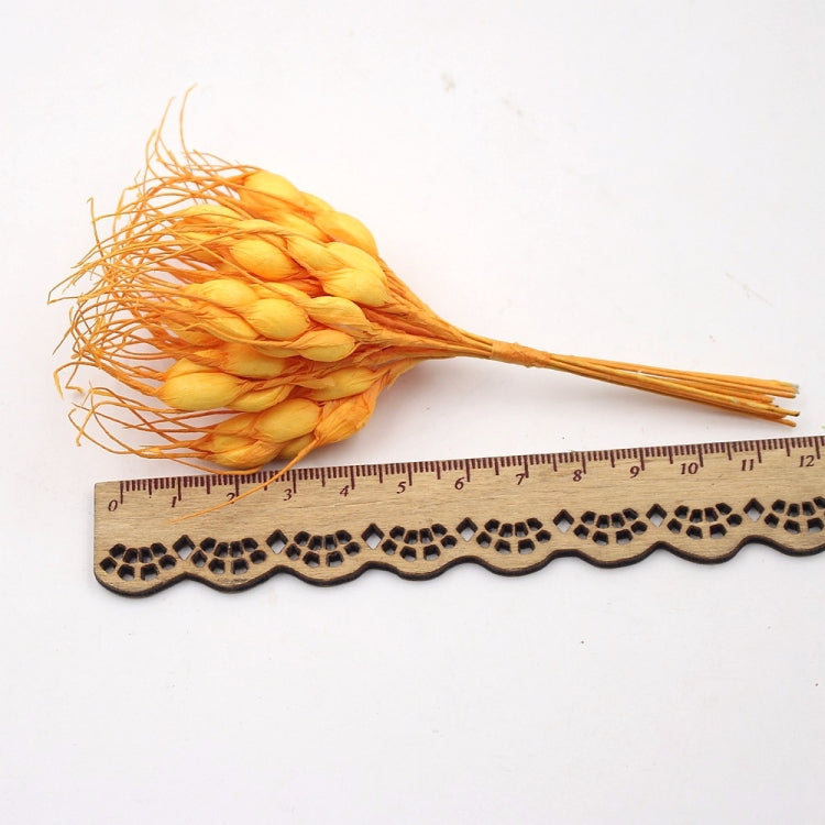 5 PCS Artificial Flower Mini Foam Autumn Wheat  Bouquet for Wedding Decoration Wreath Fake Flowers