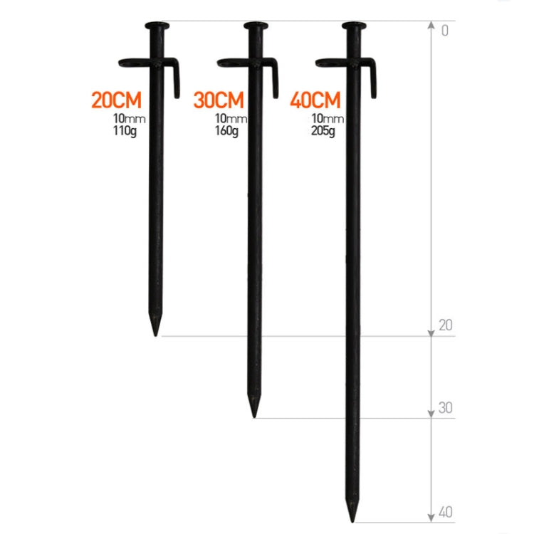 5 PCS Reinforced Long Outdoor Camping Tent Nail Steel Nails, Length:30cm