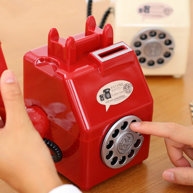 2 PCS Retro Telephone Children Money Box Creative Plastic Piggy BankHome Decor