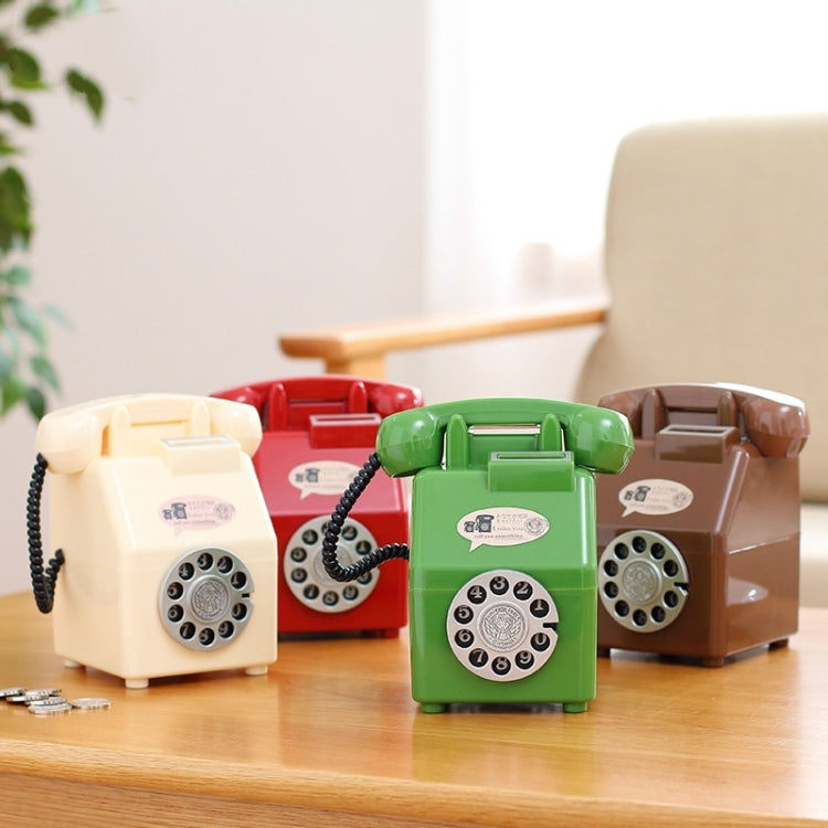 2 PCS Retro Telephone Children Money Box Creative Plastic Piggy BankHome Decor
