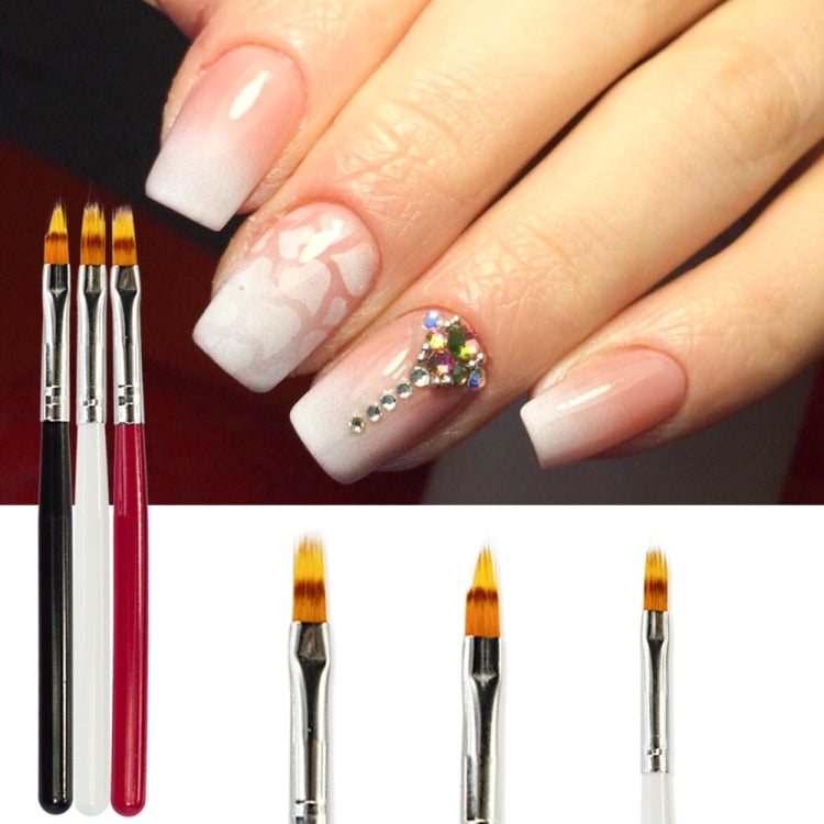 Gradient UV Gel Brush Nail Art Painting Brush DIY Beauty Decoration Manicure for Acrylic Polish Draw Tool(Red)