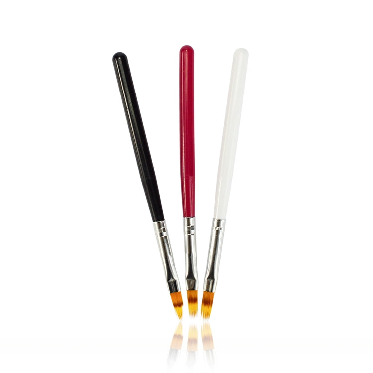 Gradient UV Gel Brush Nail Art Painting Brush DIY Beauty Decoration Manicure for Acrylic Polish Draw Tool(Red)