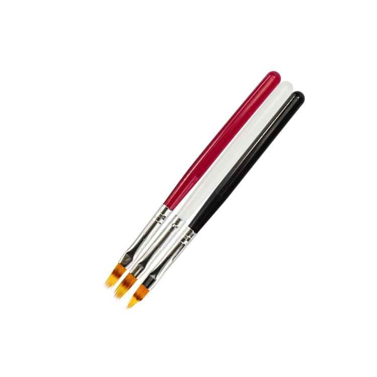 Gradient UV Gel Brush Nail Art Painting Brush DIY Beauty Decoration Manicure for Acrylic Polish Draw Tool(Red)