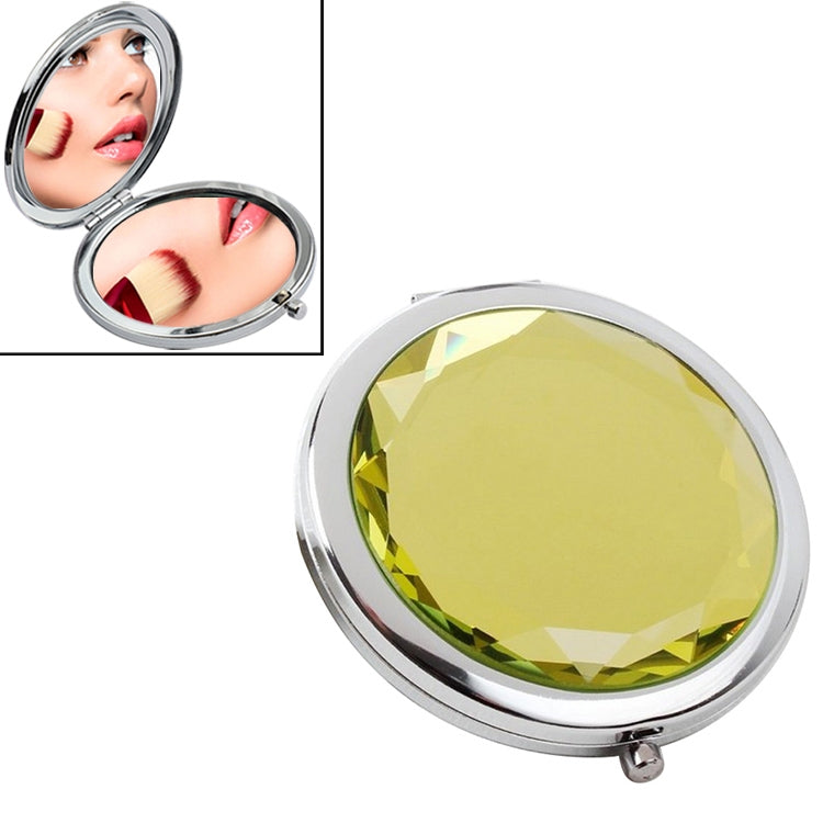 Metal Crystal Makeup Mirror Folding Double Mirror