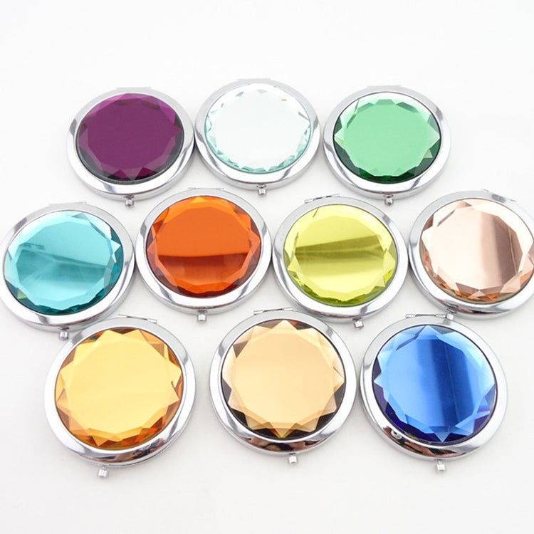 Metal Crystal Makeup Mirror Folding Double Mirror