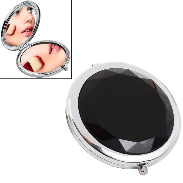 Metal Crystal Makeup Mirror Folding Double Mirror