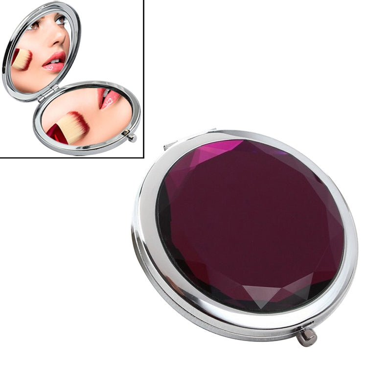 Metal Crystal Makeup Mirror Folding Double Mirror
