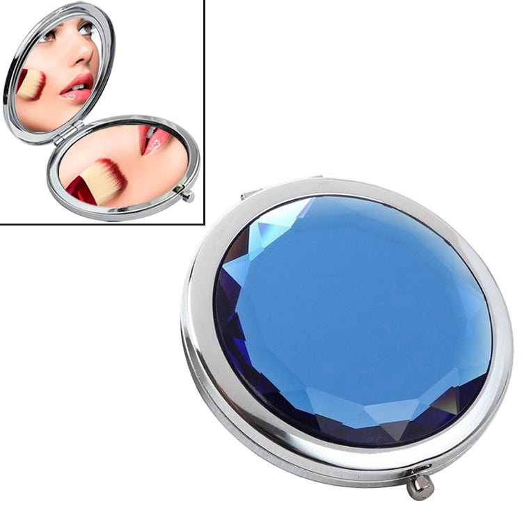 Metal Crystal Makeup Mirror Folding Double Mirror
