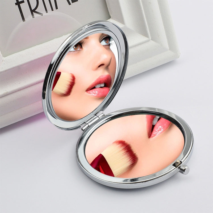 Metal Crystal Makeup Mirror Folding Double Mirror