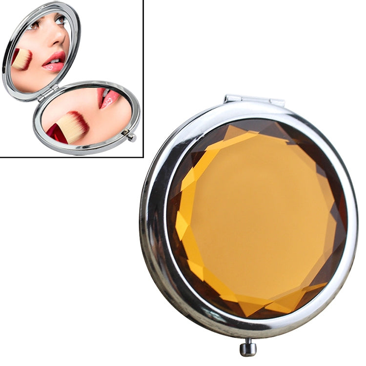 Metal Crystal Makeup Mirror Folding Double Mirror