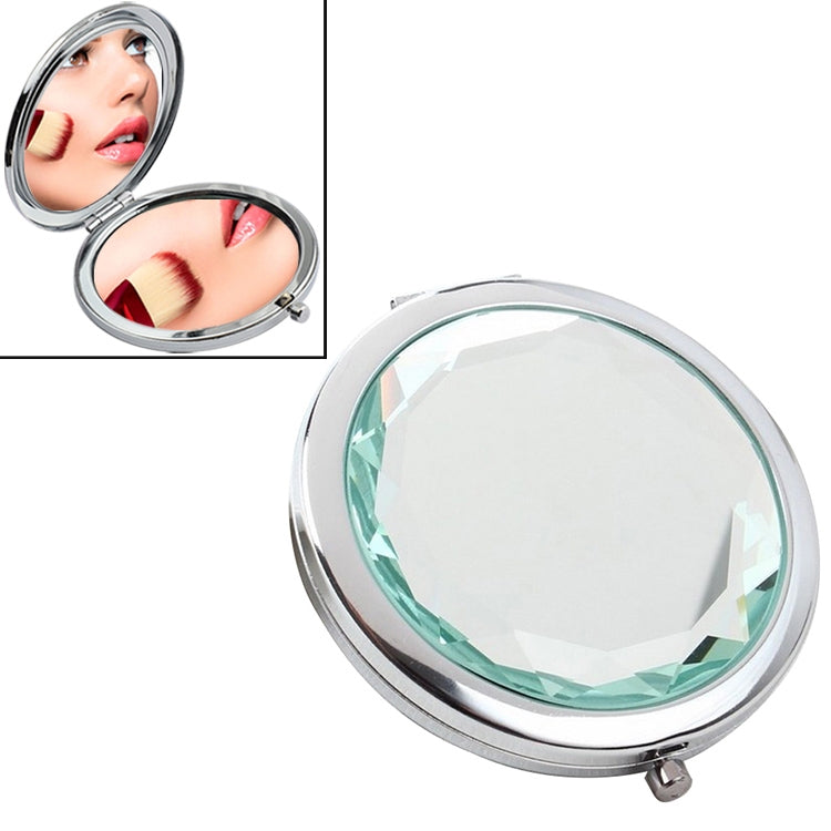 Metal Crystal Makeup Mirror Folding Double Mirror
