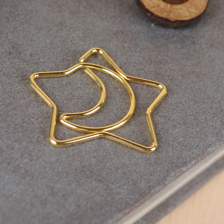 2 PCS Star Moon Shaped Paper Clip Creative Bookmark Student Stationery Gift School Office Supplies