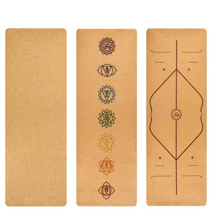 183X68cm Natural Cork TPE Yoga Mat Fitness Mats Pilates Non-slip Yoga Mats(Dark Khaki)