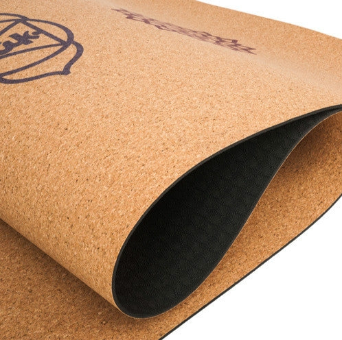 183X68cm Natural Cork TPE Yoga Mat Fitness Mats Pilates Non-slip Yoga Mats(Dark Khaki)