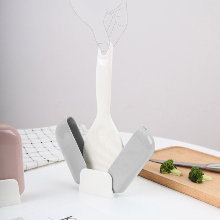 Stand-up Rice Scoop Storage Rack Automatically Dustproof Cover Household Hanging Rice Scoop Set