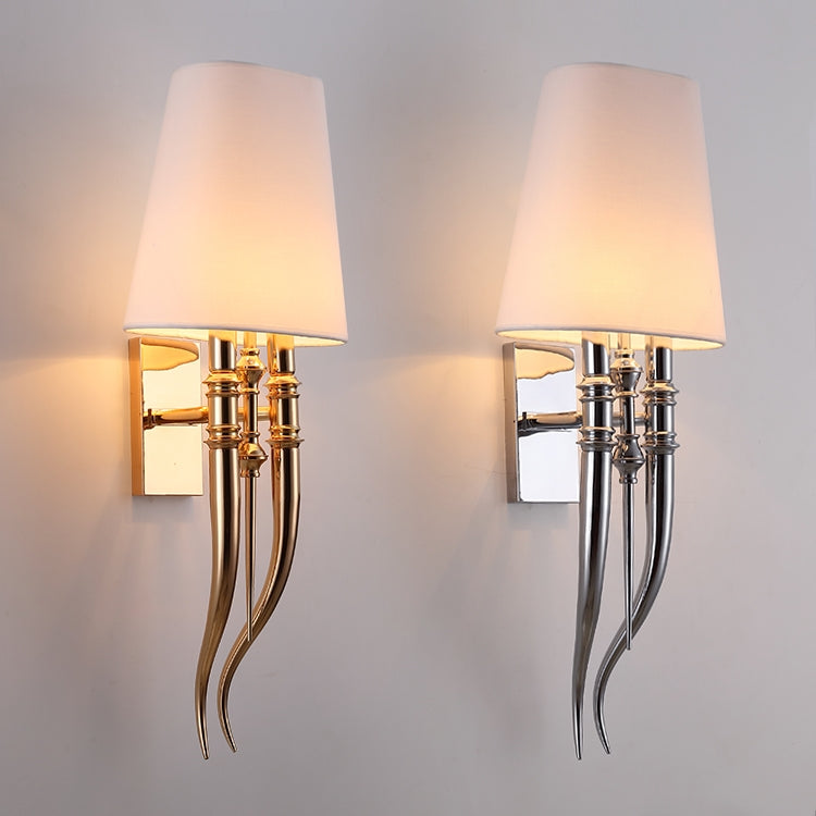 Modern Simple Iron Claw Horn Wall Lamp Bedroom Bedside Wall Lamp with 5W LED Warm White Bulb
