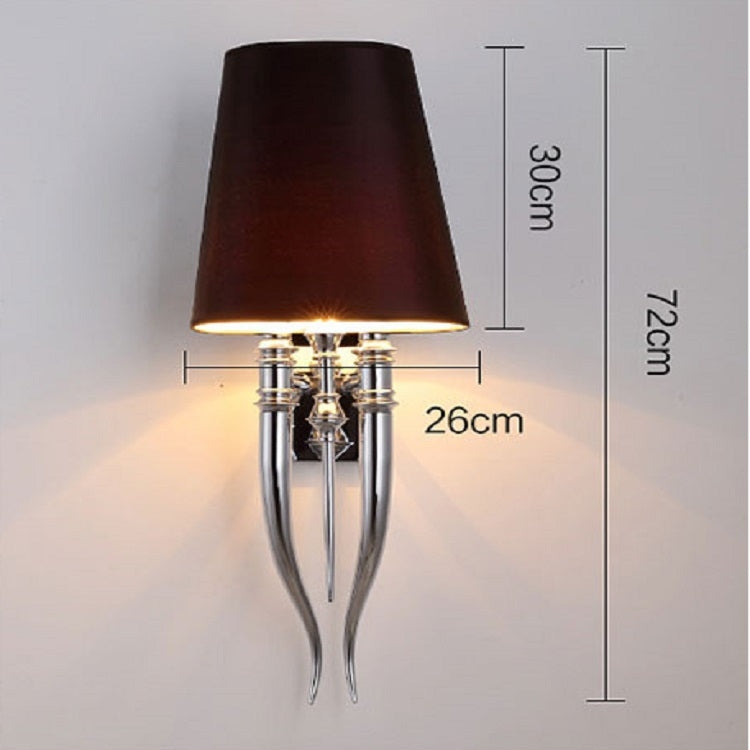 Modern Simple Iron Claw Horn Wall Lamp Bedroom Bedside Wall Lamp with 5W LED White Light Bulb