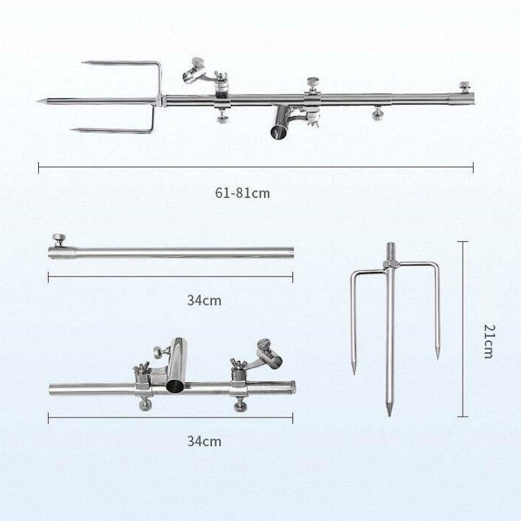 Stainless Steel Multi-function Wild Fishing Ground Insertion Bracket Fishing Bracket, Style:Pull Bait Plate Into Rack