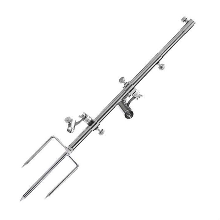 Stainless Steel Multi-function Wild Fishing Ground Insertion Bracket Fishing Bracket, Style:Three in One Multifunctional Plug