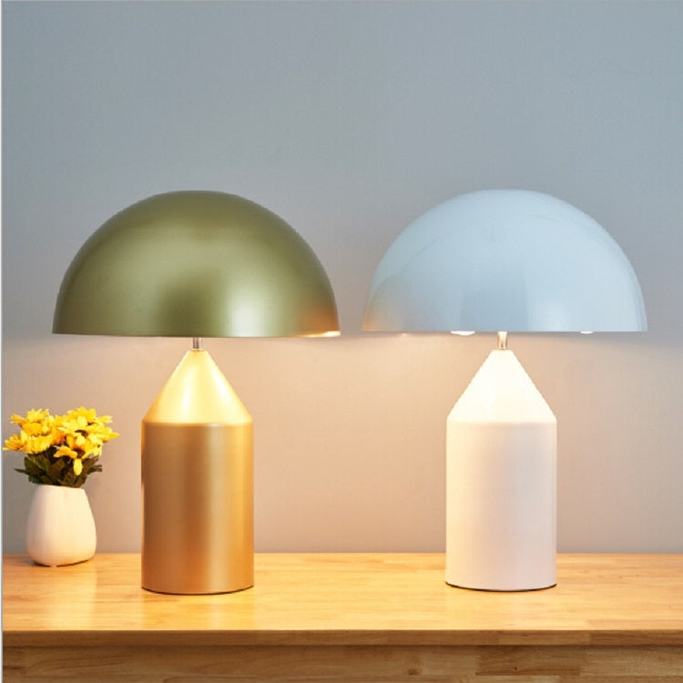 White 220V  E14 LED Metal Mushroom Table Lamp Bedroom Decorative Table Lamp, Size:S