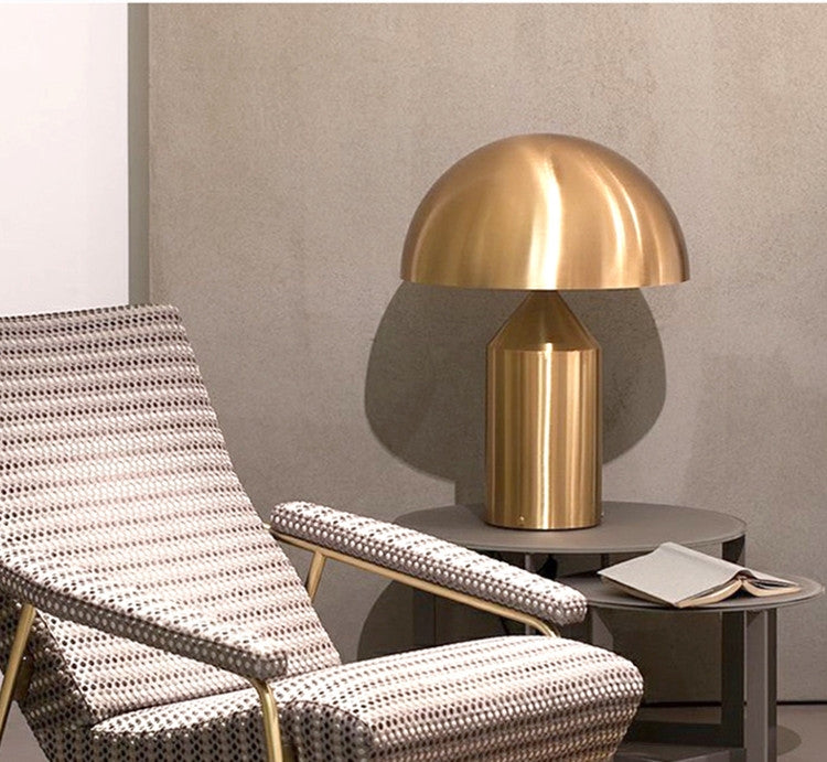 220V E14 LED Metal Mushroom Table Lamp Bedroom Decorative Table Lamp, Size:S