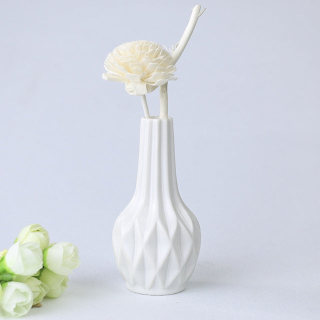 Creative Irregular Ceramic Vases Home Decor Small Flower Vase for Living Room Tabletop Ornaments Crafts, Size:Small
