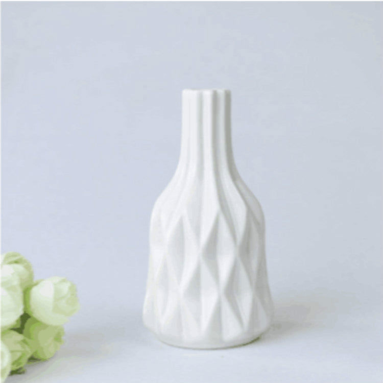 Creative Irregular Ceramic Vases Home Decor Small Flower Vase for Living Room Tabletop Ornaments Crafts, Size:Small