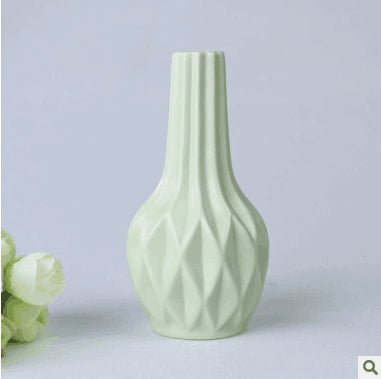 Creative Irregular Ceramic Vases Home Decor Small Flower Vase for Living Room Tabletop Ornaments Crafts, Size:Small