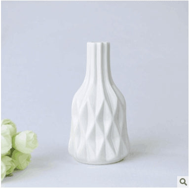 Creative Irregular Ceramic Vases Home Decor Small Flower Vase for Living Room Tabletop Ornaments Crafts, Size:Large