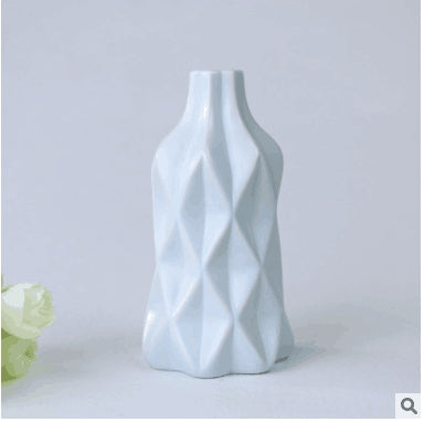 Creative Irregular Ceramic Vases Home Decor Small Flower Vase for Living Room Tabletop Ornaments Crafts, Size:Large