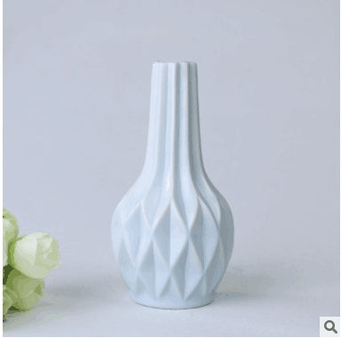 Creative Irregular Ceramic Vases Home Decor Small Flower Vase for Living Room Tabletop Ornaments Crafts, Size:Large