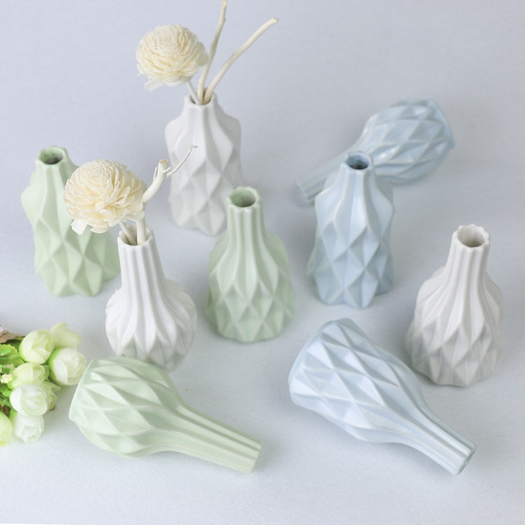 Creative Irregular Ceramic Vases Home Decor Small Flower Vase for Living Room Tabletop Ornaments Crafts, Size:Large