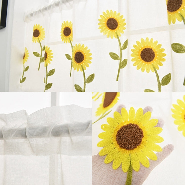 Simple Daisy Half Curtain Balcony Bedroom Curtain Light Curtain