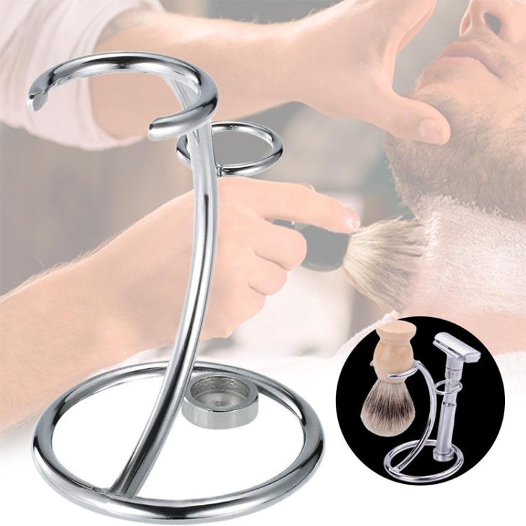 3 PCS Stainless Steel Razor Stand Classic Safety Razor Stand And Brush Stand Holder with Non-Slip Base