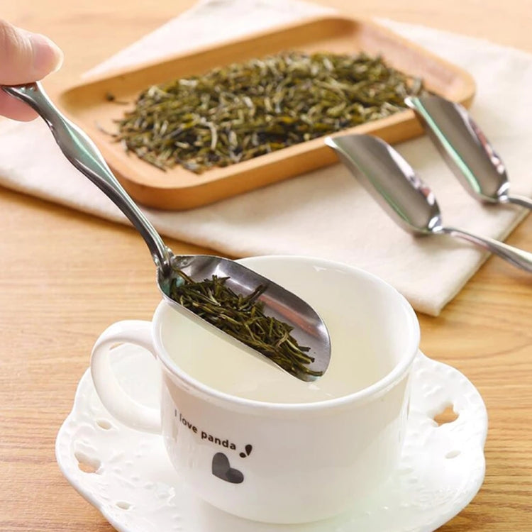 2 Pcs Stainless Steel Tea scoops Minimalist Teaspoon Tea Powder Scoop Flower Tea Spoons