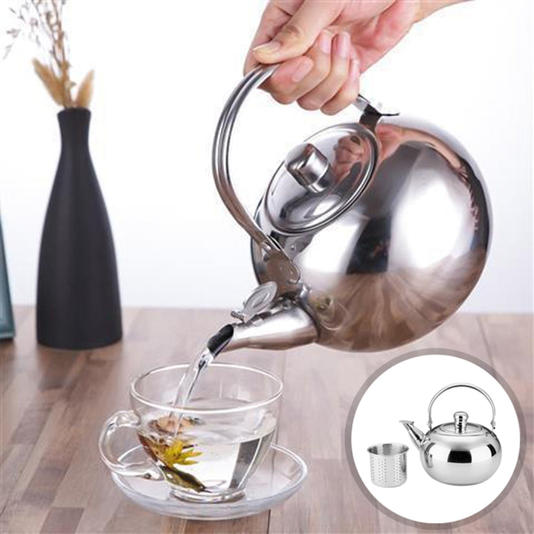Thick Stainless Steel Teapot Tea Set Coffee Pot, style:silver ultra thick 16cm