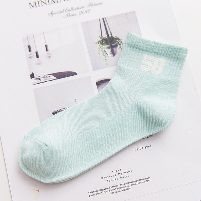 Candy Color Casual Women Socks Cotton Tube Socks, Size:One Size
