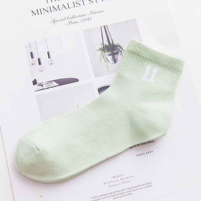 Candy Color Casual Women Socks Cotton Tube Socks, Size:One Size