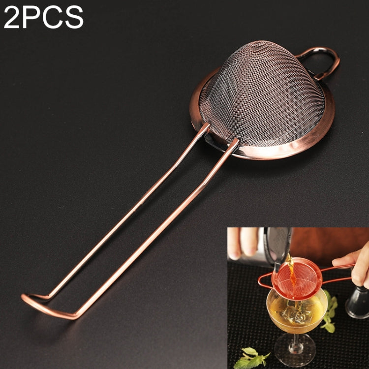 2 PCS Stainless Steel Filter Sieve Soy Milk Juice Filter Spoon Kitchen Utensils Bronze