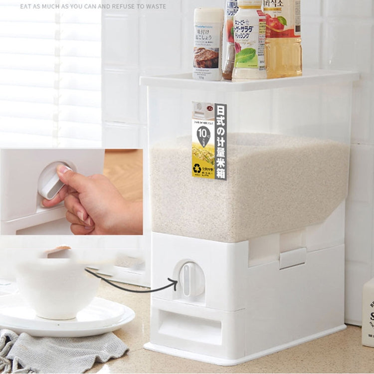 Kitchen Household 10KG Measurable Rice Barrel Sealed Insect-proof and Moisture-proof Rice Storage Box