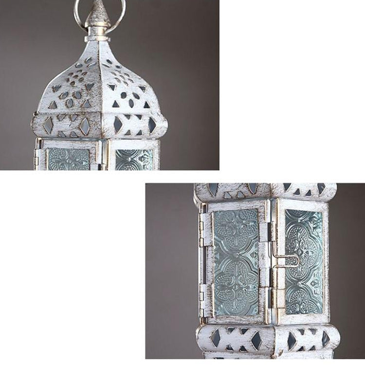 Retro Creative Wrought Iron Candle Holder Garden Hanging Hanging Wind Lamp Romantic Wedding Decorations