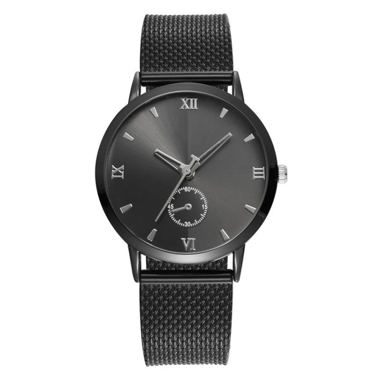 W0317 2 PCS Plastic Calibration Small Circle Men Leisure Quartz Watch