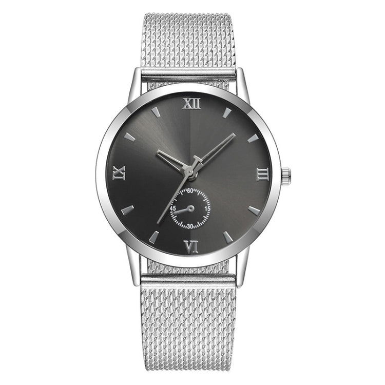 W0317 2 PCS Plastic Calibration Small Circle Men Leisure Quartz Watch