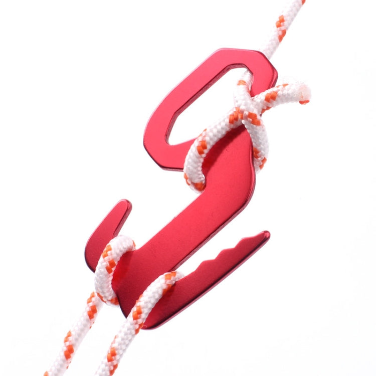 2 PCS 9-shaped Baggage Hook Bundled Hang Buckle Hook Rope Buckle Canopy Tent Wind Rope Buckle Random Color Delivery