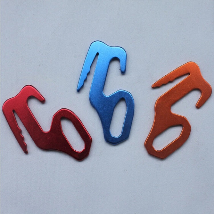 2 PCS 9-shaped Baggage Hook Bundled Hang Buckle Hook Rope Buckle Canopy Tent Wind Rope Buckle Random Color Delivery