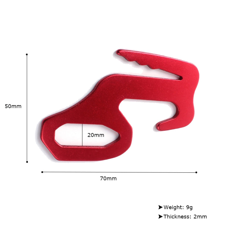 2 PCS 9-shaped Baggage Hook Bundled Hang Buckle Hook Rope Buckle Canopy Tent Wind Rope Buckle Random Color Delivery