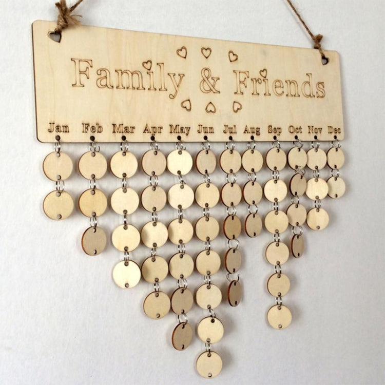 2 PCS Wooden DIY Festival Special Date Reminder Plan Plaque Decoration