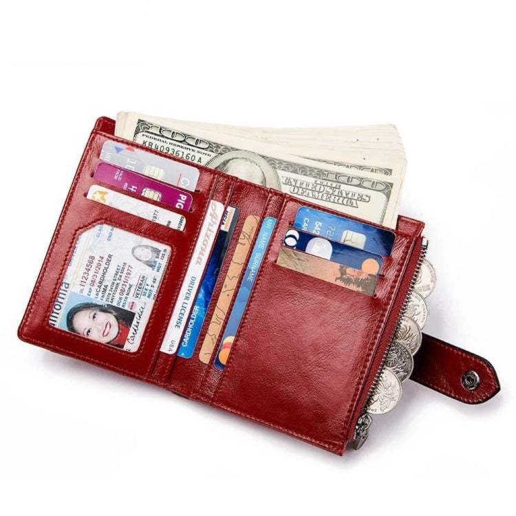 Genuine Leather Female Coin Small Wallet Zipper Money Bag Mini Card Holder