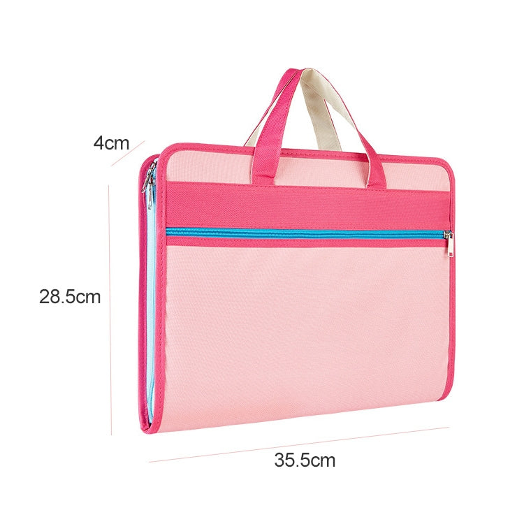 Creative Organ Multi-layer Clip Oxford Cloth A4 Portable Zipper Briefcase